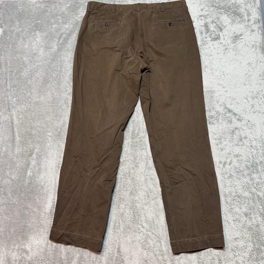 Polo Ralph Lauren Preston Pant Mens 36x32 Brown Chino Cotton Trousers 36x31 - Picture 3 of 7